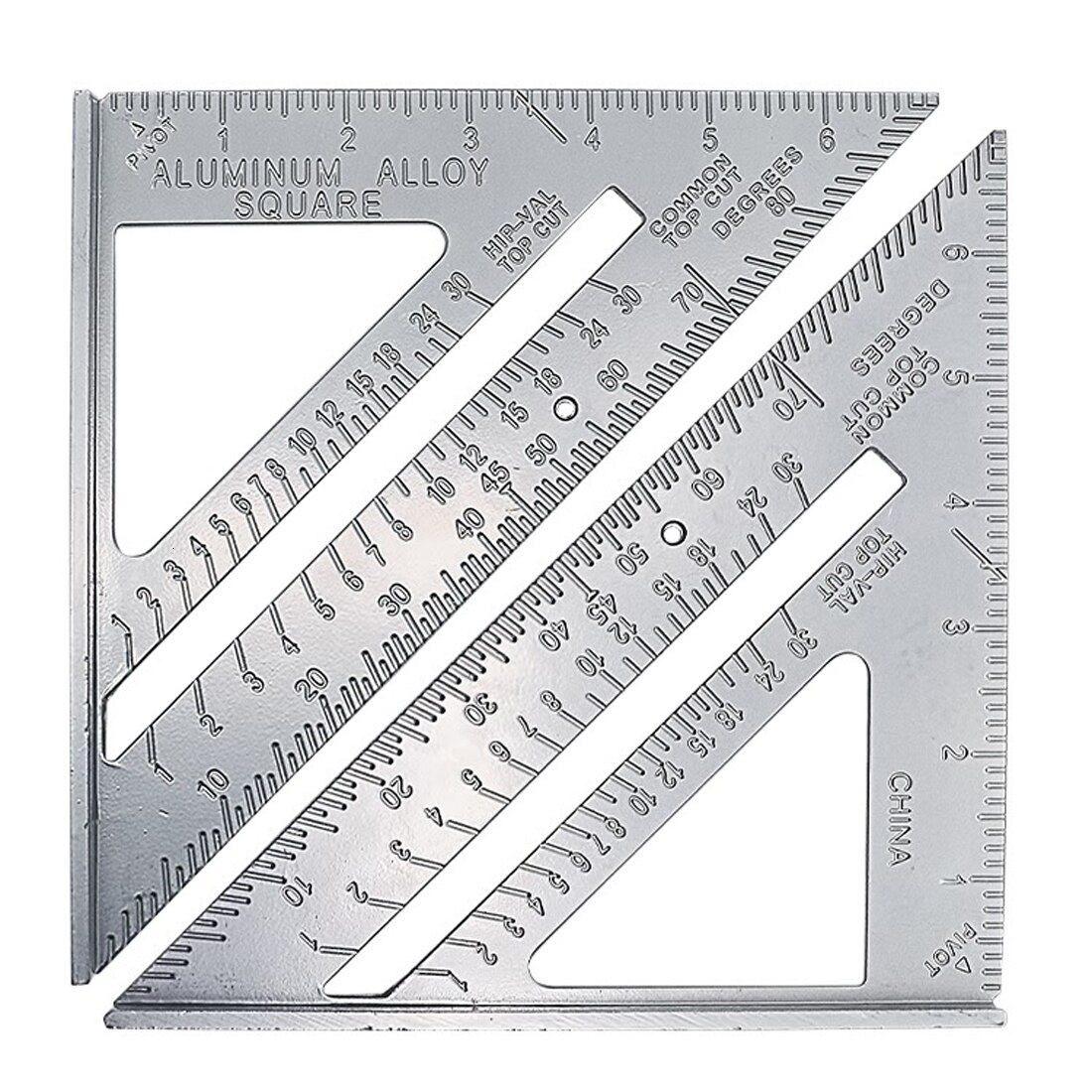 Measurement Tool Square Triangle Ruler Aluminum Alloy Speed Protractor Miter For Carpenter Tri-square Scriber Line Guide