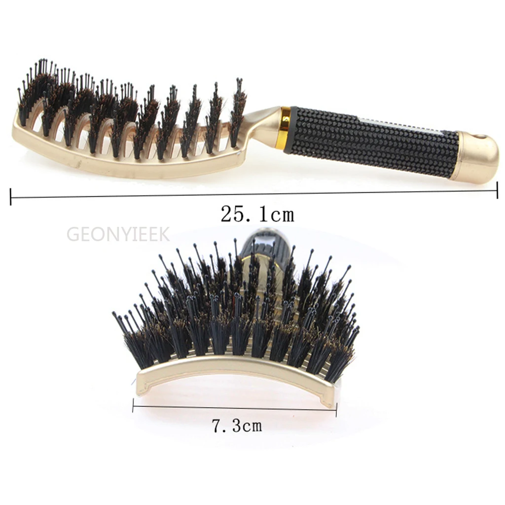 Hair Scalp Massage Comb Bristle Nylon Hairbrush Wet Curly Detangle Anti-Static Hair Brush Salon Hairdressing Style