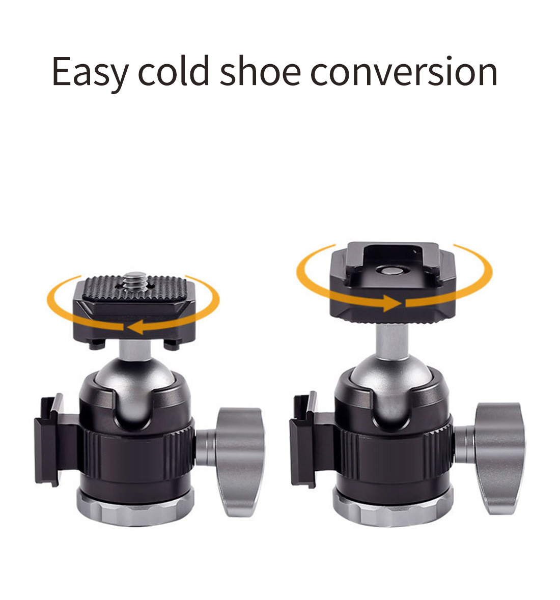 Mini trípode + cabezal de bola giratorio de 360 grados, soporte de vídeo con zapata Dual para cámara DSLR, micrófono, luz de relleno