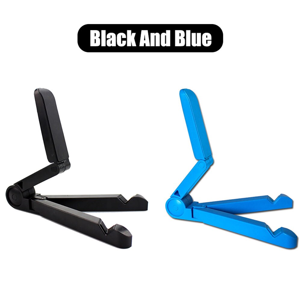 Soporte plegable para tableta y teléfono, accesorio para Ipad Pro 12,9 11 Air 4, Xiaomi, Samsung, Huawei: Black And Blue