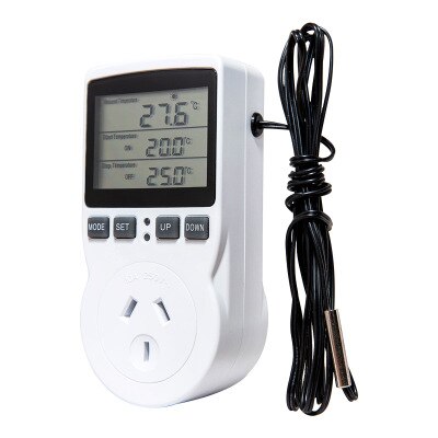 KEBETEME Thermostat Temperature Controller Socket Outlet With Timer Switch 16A 220V Heating Cooling Timing Mode