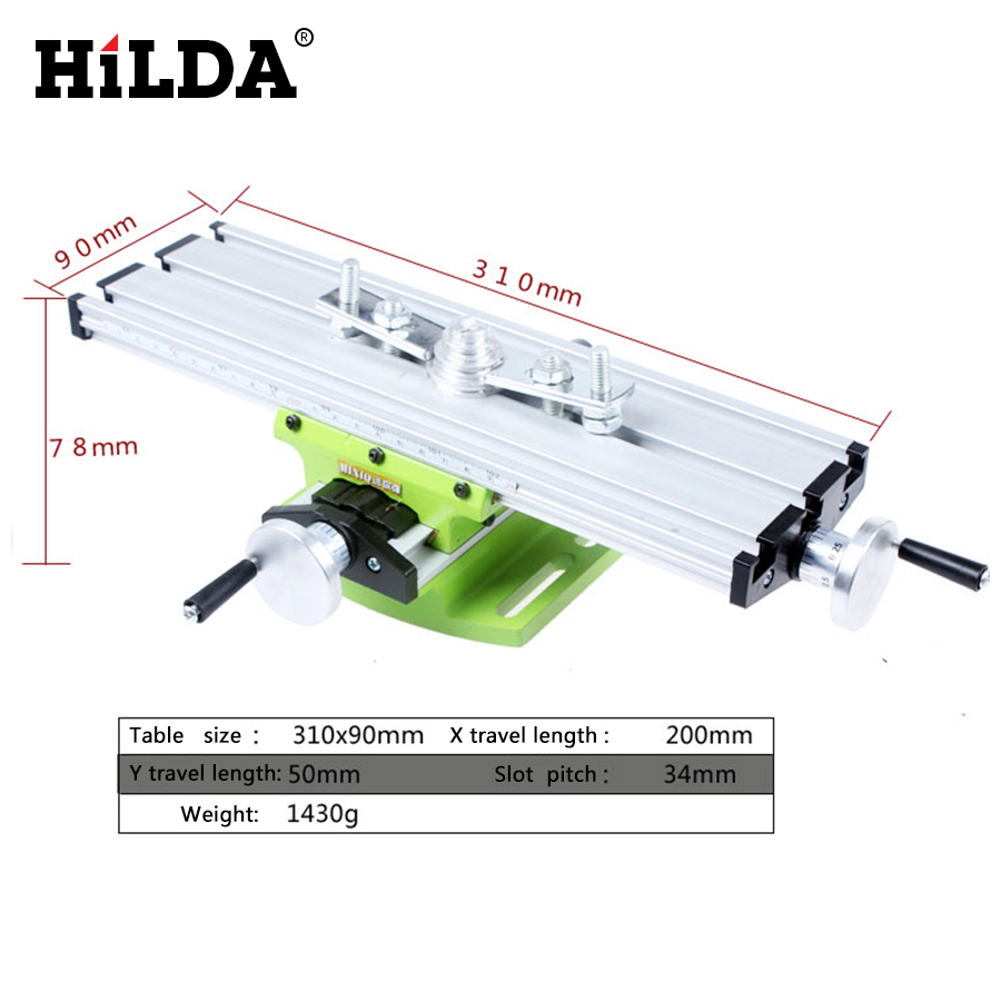 Multifunction Miniature Precision Milling Machine Bench Drill Vise Fixture Worktable X Y-axis Adjustment Coordinate Table