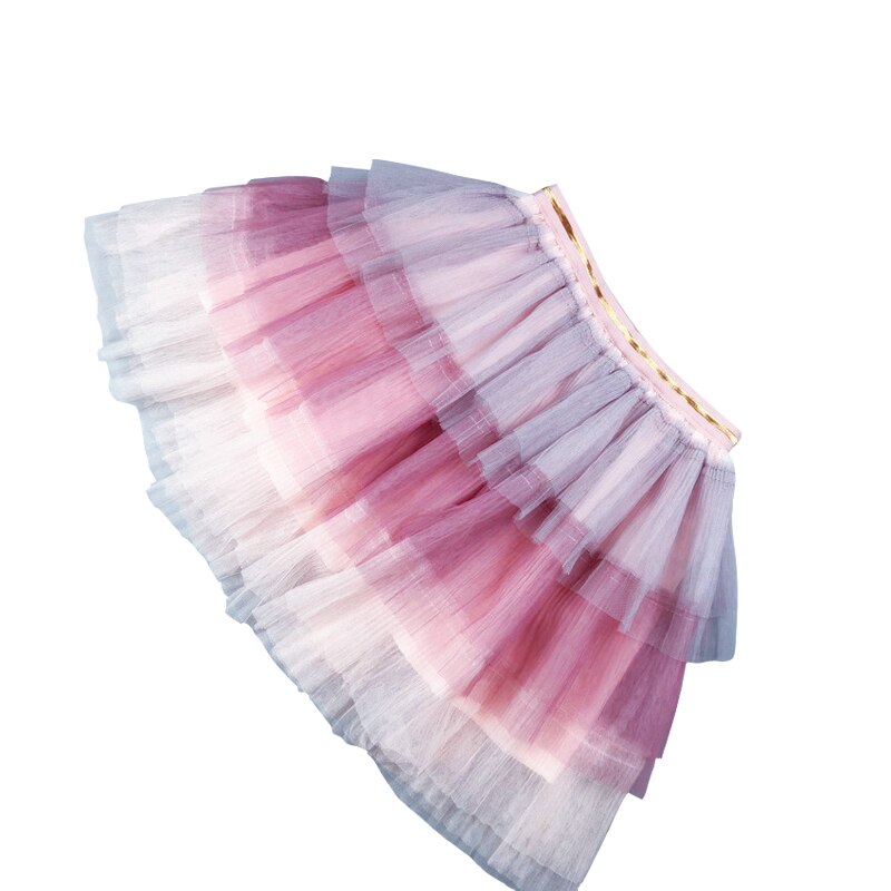 Jupes arc-en-ciel âge pour 3 - 10 ans bébé filles tulle tutu jupes automne enfants vêtements petites filles dentelle à volants jupe colorée