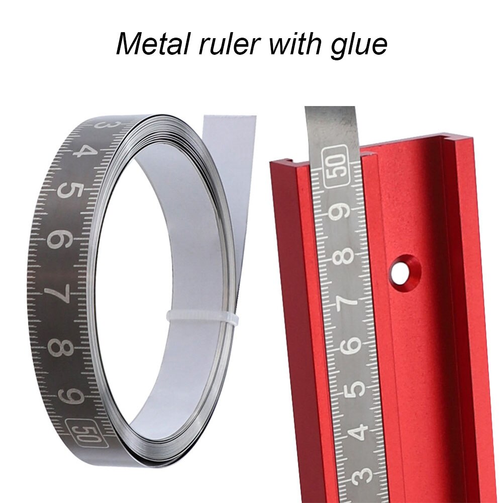 Stainless Steel Miter Track Tape Measure Self Adhesive Metric Steel Ruler Miter Saw Scale Woodworking Ruler Table Saw Band Track