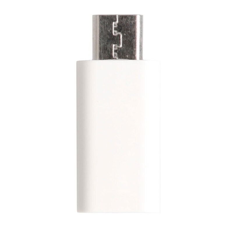 1 PC Micro USB 2.0 5Pin Male Jack to USB 3.1 Type C Female Connector Data Adapter: white