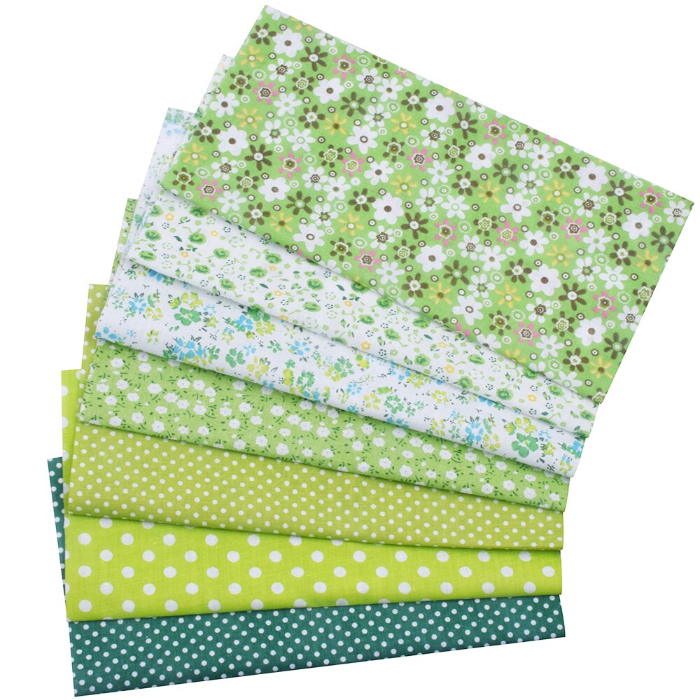20x25cmFloral Plaid Stripe Cotton Fabric,Sewing Quilting DIY Patchwork Fabric Bundle, Handmade Cloth: 13 7pieces