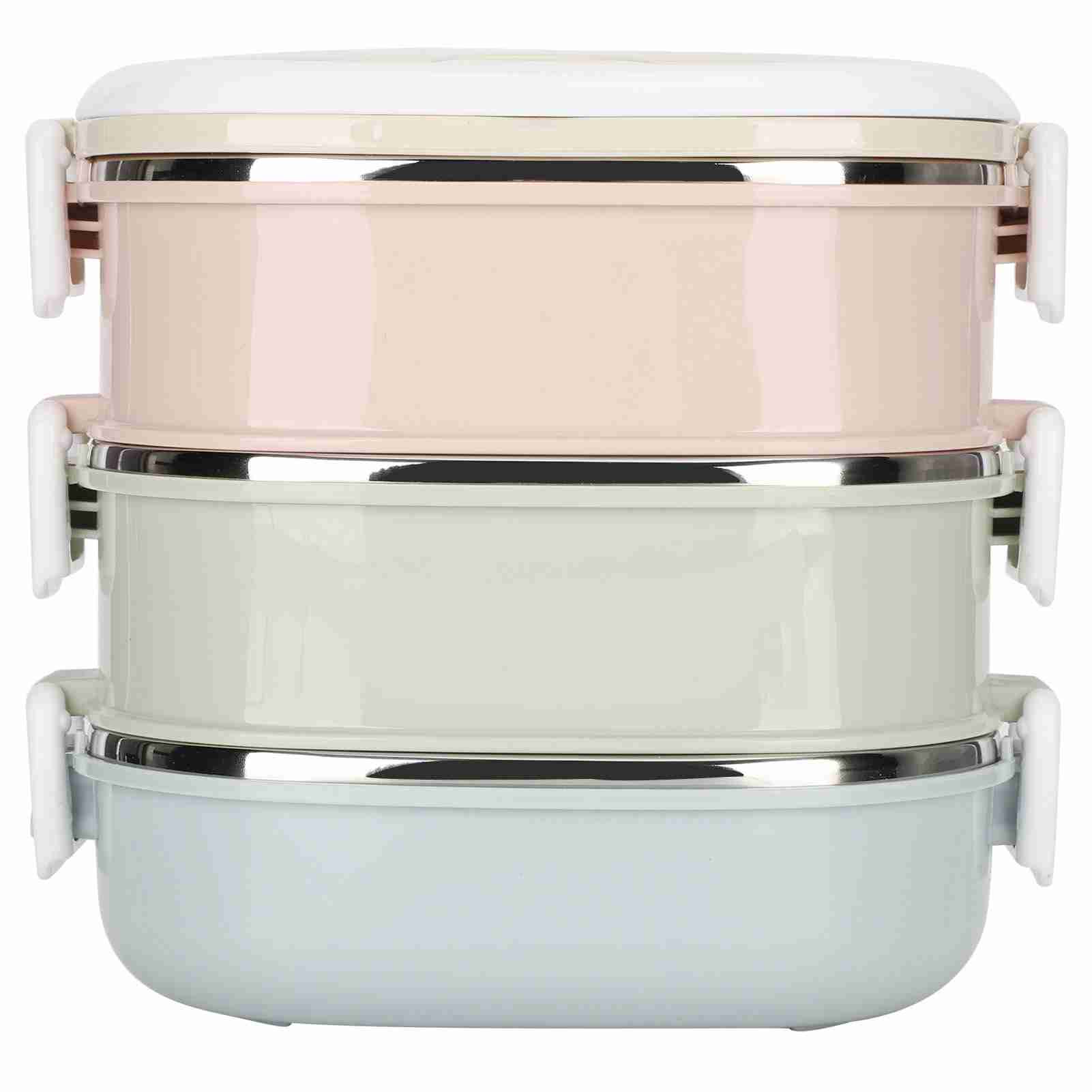 Utensilios de cocina fiambrera fiambrera contenedor de comida portátil de acero inoxidable para estudiantes niños trabajo fiambrera de acero inoxidable: Morado