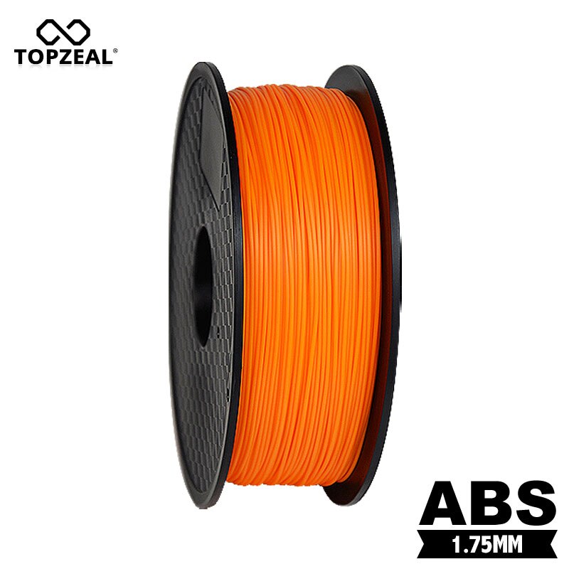 TOPZEAL ABS Gloeidraad Oranje 1.75mm 1KG 3D Afdrukken Materialen 3D Printer Filament Dimensionale Nauwkeurigheid +/-0.02mm 1KG Spool