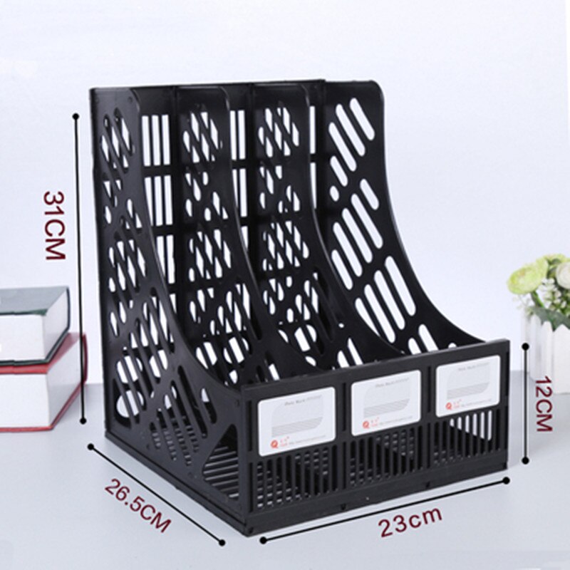 Quadro de arquivo de plástico multicamadas, caixa de armazenamento de documentos de escritório, prateleira de estudante, artefato de papelaria