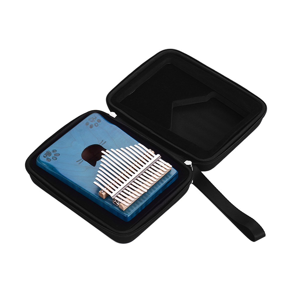 Kalimba Piano de 17 teclas, Piano de dedo de madera de arce Mbira con bolsa de transporte, martillo de afinación, Musical, alcancía, minipiano