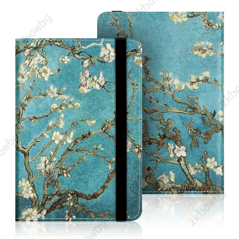 Bonita funda Universal para libro con tapa para Kobo Aura Edition 2 (6 pulgadas) HD E Ink Carta EReader N236 funda para libro electrónico Aura 2 con correa de mano: Rojo