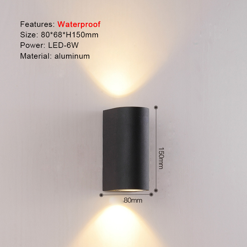 LED-Außen leuchten wasserdicht ip65 Wand leuchte Veranda Garten beleuchtung 6w 10w AC85-265V Außenwand leuchte Korridor Treppen lampen: Kaltes Weiß