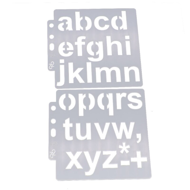 Letter and Number Stencils Reusable Plastic Letter Stencils Alphabet Journal Stencils Font Templates for Notebook Diary Scrapboo: S129
