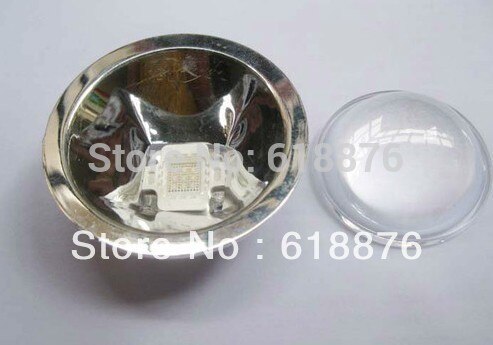 10 w led lens Diameter 44mm Optische Glazen Lens + Lens Reflector voor 10 w led chip 60-80degree