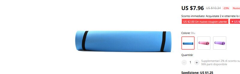 Tapis de Yoga Extra épais 6mm antidérapant, sangles pour exercices de gymnastique, pique-nique, Pilates UK: Bleu