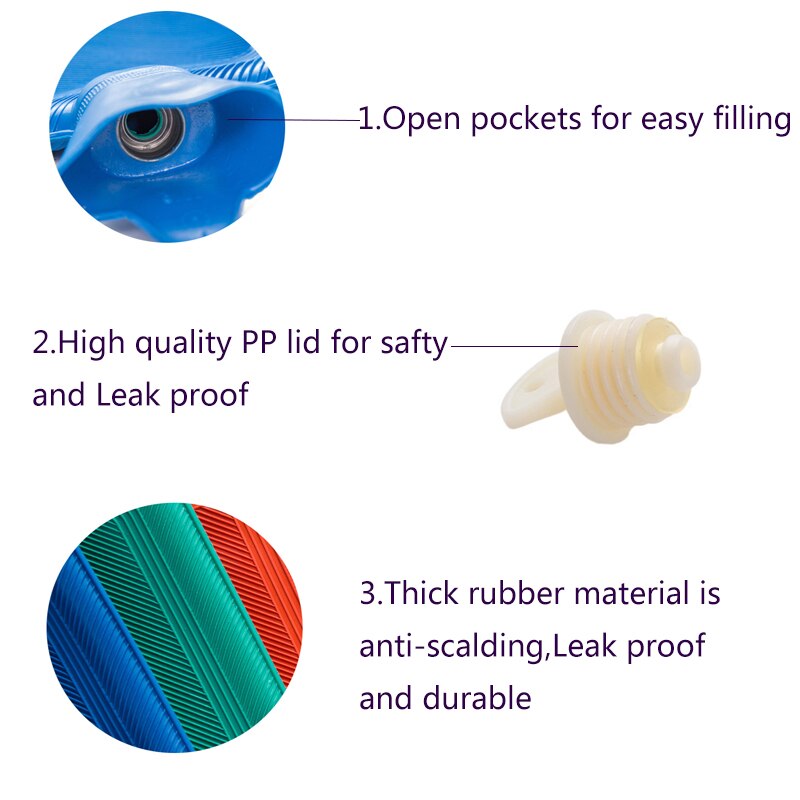 1cs przenośny zagęścić butelka gorącej wody guma zimowa ciepła butelka gorącej wody ogrzewacz dłoni dziewczyna kieszeń ręka i ogrzewacz robić stóp