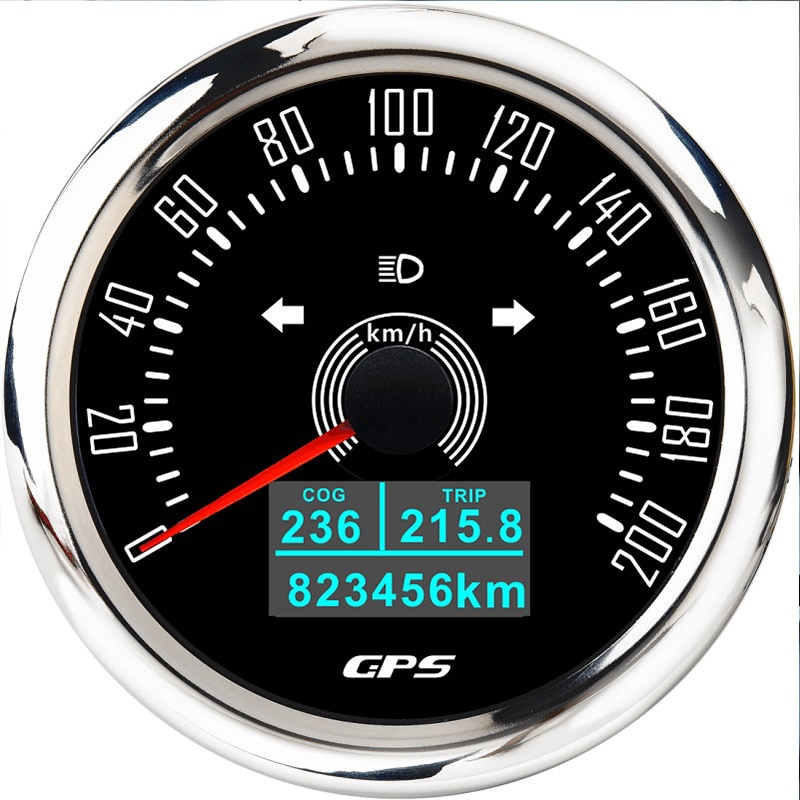 Compteur de vitesse GPS 3 en 1 pour moto, multifonction, 7 couleurs, rétro-éclairage, compteur de vitesse avec pignon, kilométrage Total