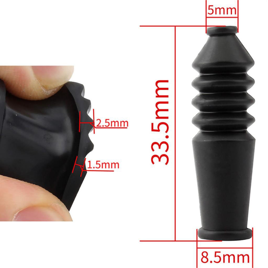 10 Pieces V-Brake Cable Brake Boot Rubber Black Mountain Bike V Brake Boot Bicycle Accessories