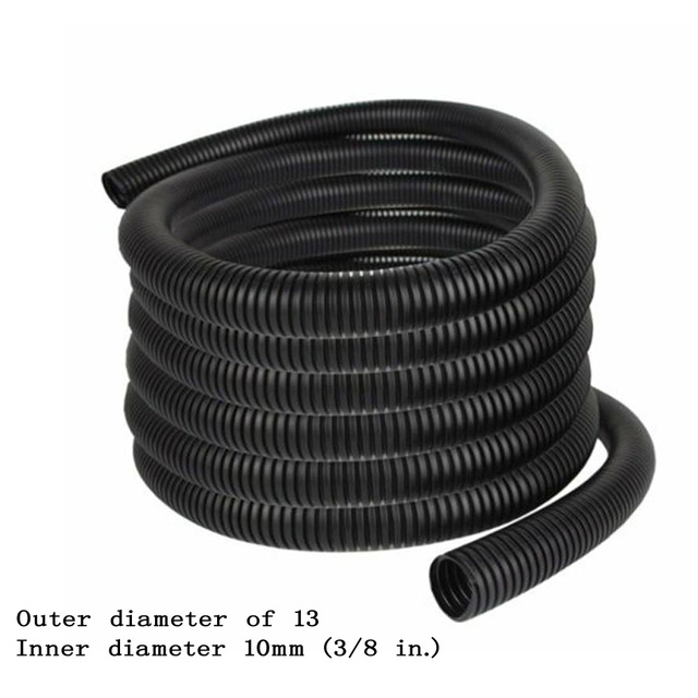 98FT 1/4\" 3/8\" Protective Tube Split Wire Loom Conduit Polyethylene Tubing Black Color Sleeve Tube 30m Home Improvement: 3 8 inch