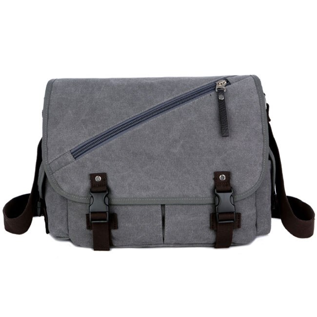 Top Outdoor Professionele Canvas Sport Sporttas Messenger Reizen Crossbody Tassen Fitness Schoudertas: Gray
