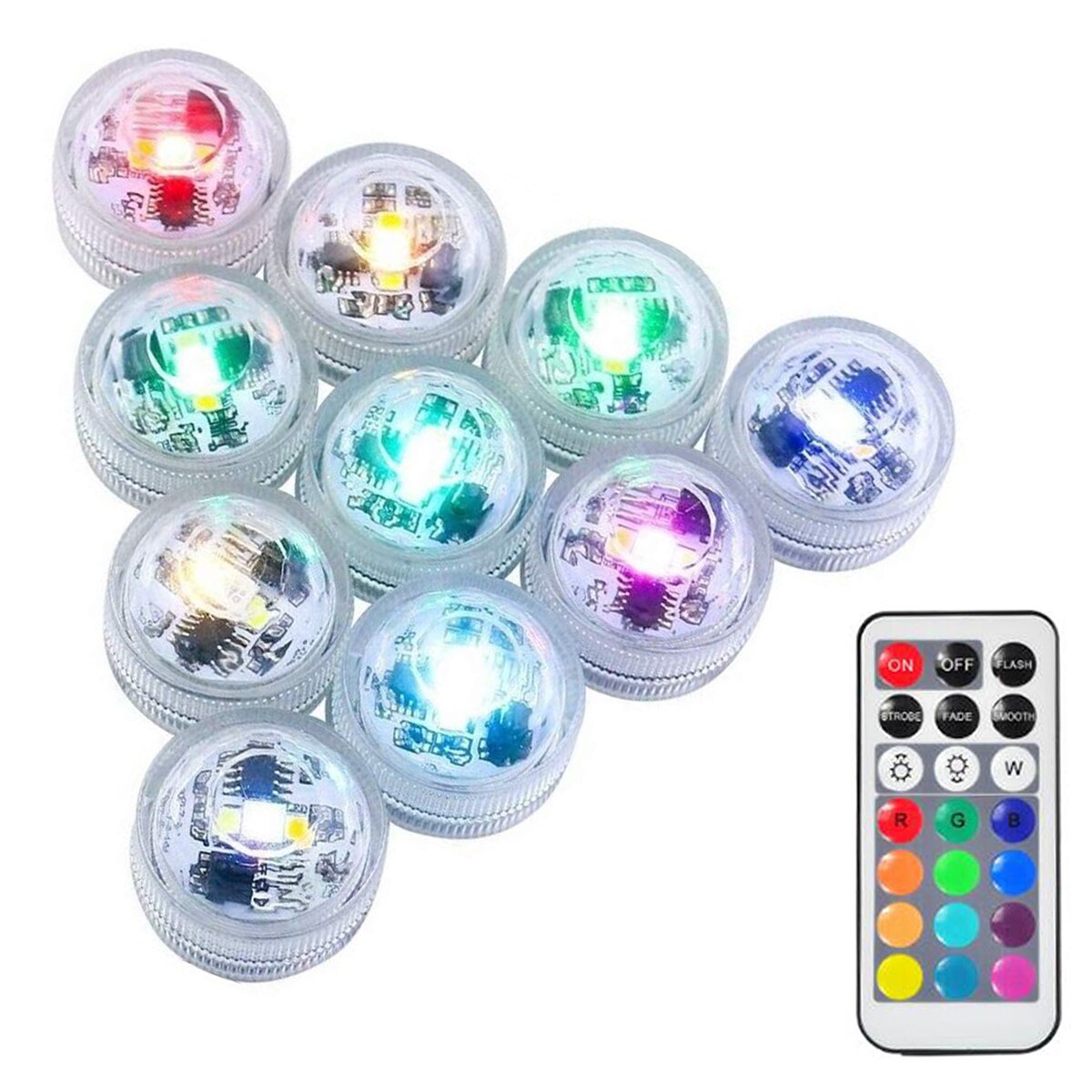 1/10 Pcs Submersible LED RGB Light Decor Lamp with Remote Control Party Vase Wedding Decoration