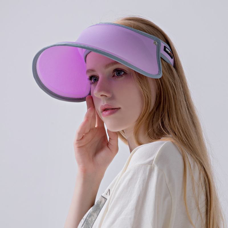 Korean version of the sun visor double layer empty top hat outdoor travel uv protection sun hair hoop sun visor: 4