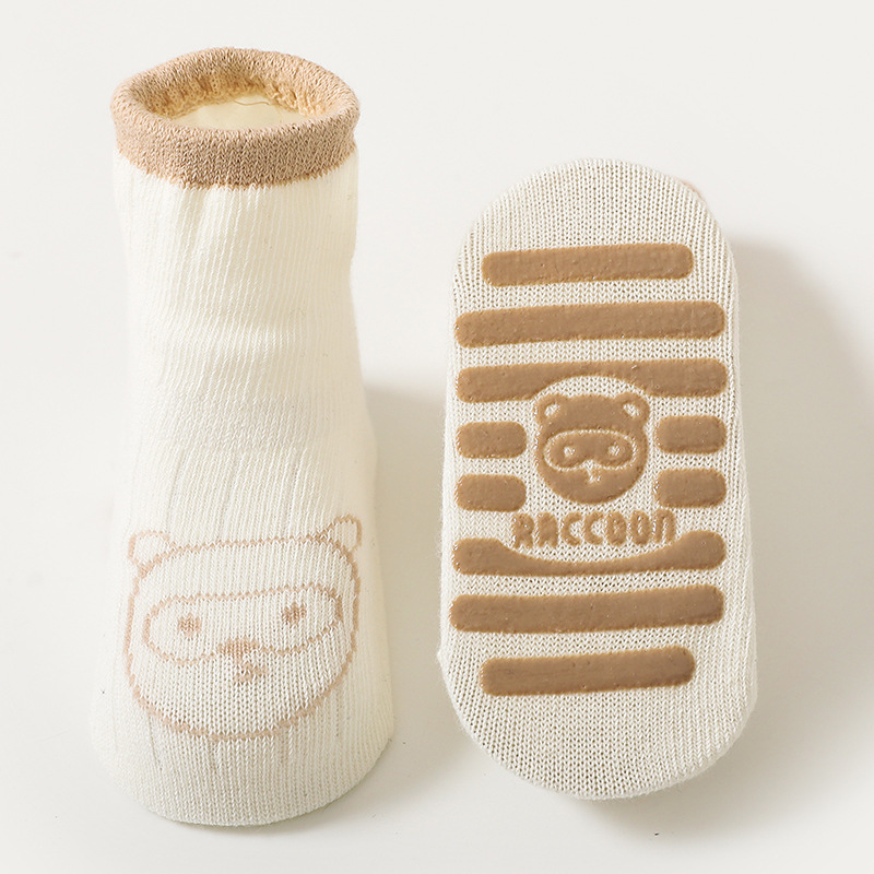 Peuter Cartoon Sokken Met Rubberen Zolen Antislip Voor Peuters Kids Sokken Baby Jongens Sok Schoenen Warme Zuigelingen Meisje herfst Winter: white / 0-12M