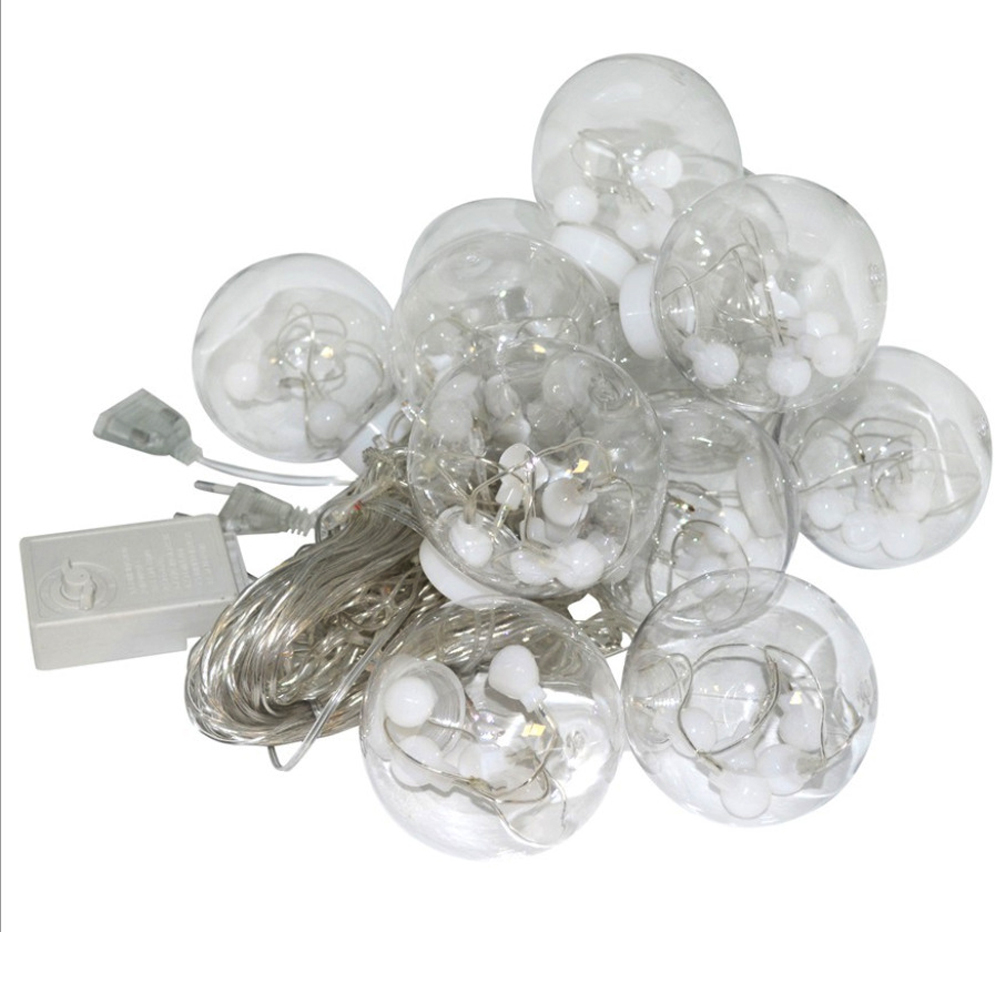 AC220V 12PCS 8 Flashing Modes LED Wishing Ball Curtain Light Shopping Mall Family Restaurant Christmas Decorations Lights