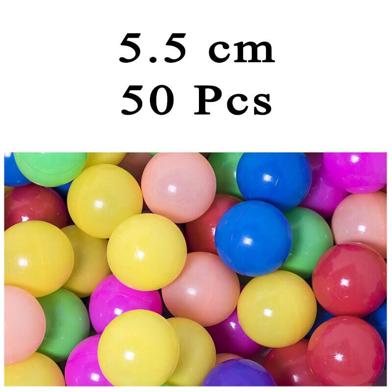 50 100 200 stks/partij Kleurrijke Bal Speelgoed Opblaasbare Zacht Plastic Oceaan Bal Milieuvriendelijke Kind Baby Zwemmen Zwembad Pit Tent Water speelgoed: B-50