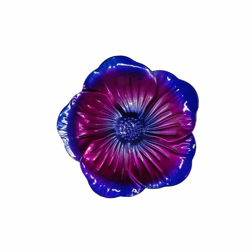Dispensador de Ração para Pássaros em Formato de Flor de Ferro, Banheira para Pássaros de Grande Capacidade, Prato Durável para Alimentação de Pássaros, Banheira Conveniente para Pássaros no Quintal