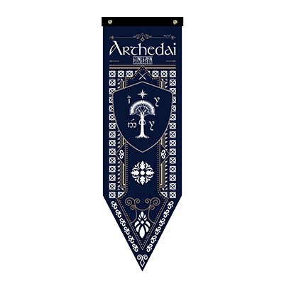 Erebor Arkenstone Lotr Flagge Rivendell Rohan Arthedain Ancalagon die Schwarz Saruman Wohnkultur Fahnen Banner Dekoration Valance S2: Arthedain