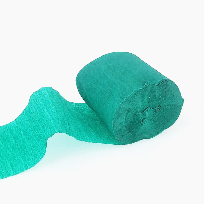 4.5cm*10m Crepe Paper Streamers Paper Garland Backdrops For Wedding Birthday Baby Shower Party DIY Decoration Pinata Material: Teal