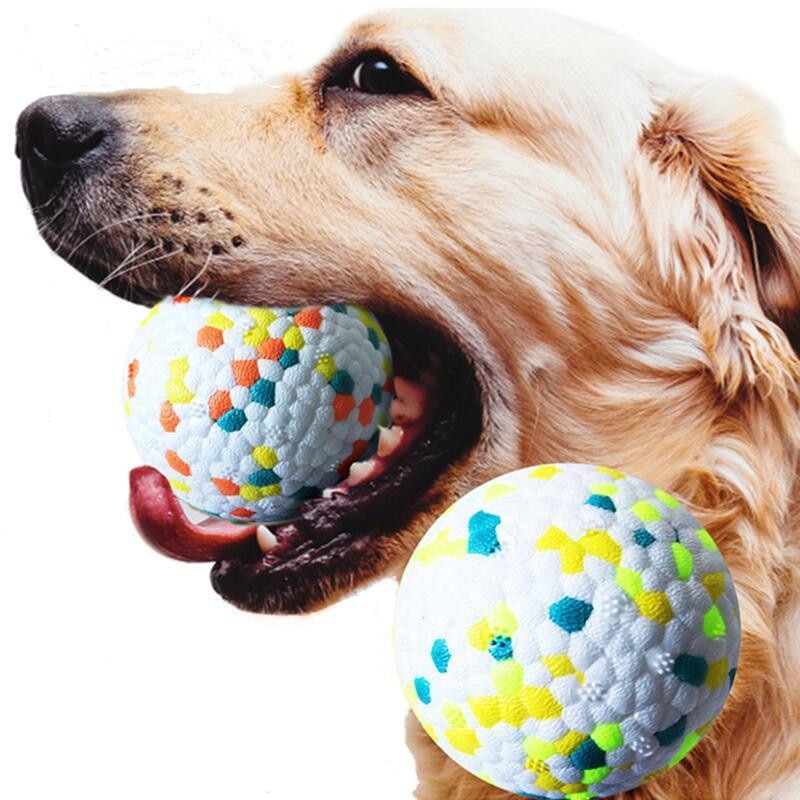 Juguetes para perro Pelota de juguete Indestructible para perros medianos y grandes, bola sólida hinchable para Chewers agresivos, juguetes de Limpieza de dientes para cachorros suministros para perros