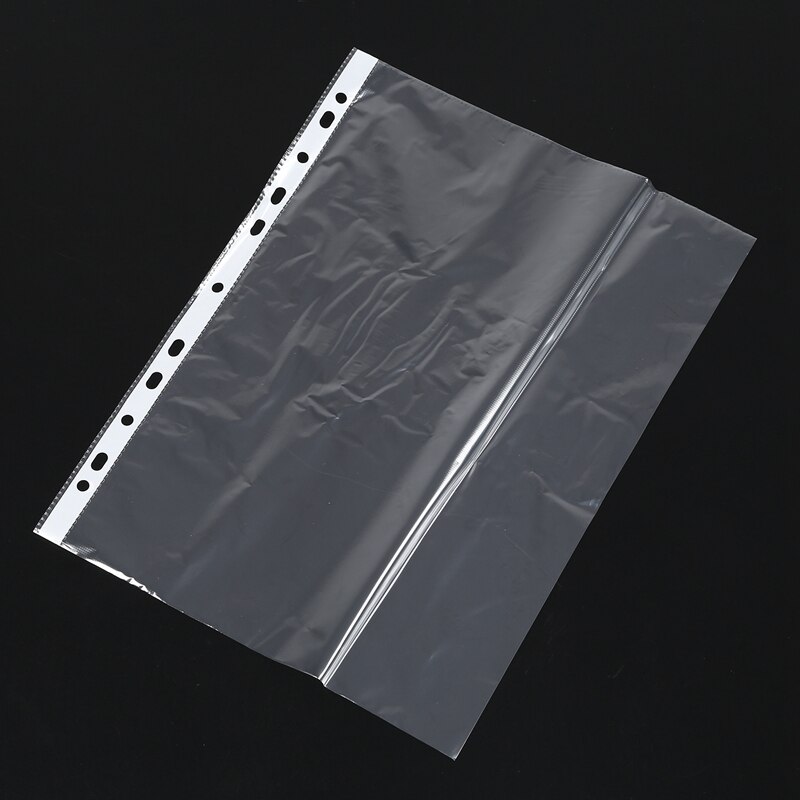 A4 clear plastic punched pockets / wallets / sleeves 200 Pcs