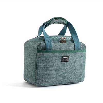 Geïsoleerde Lunch Tas Oxford Reizen Noodzakelijk Olie Picnic Pouch Unisex Thermische Diner Box Container School Voedsel Opslag Gevallen: dark green