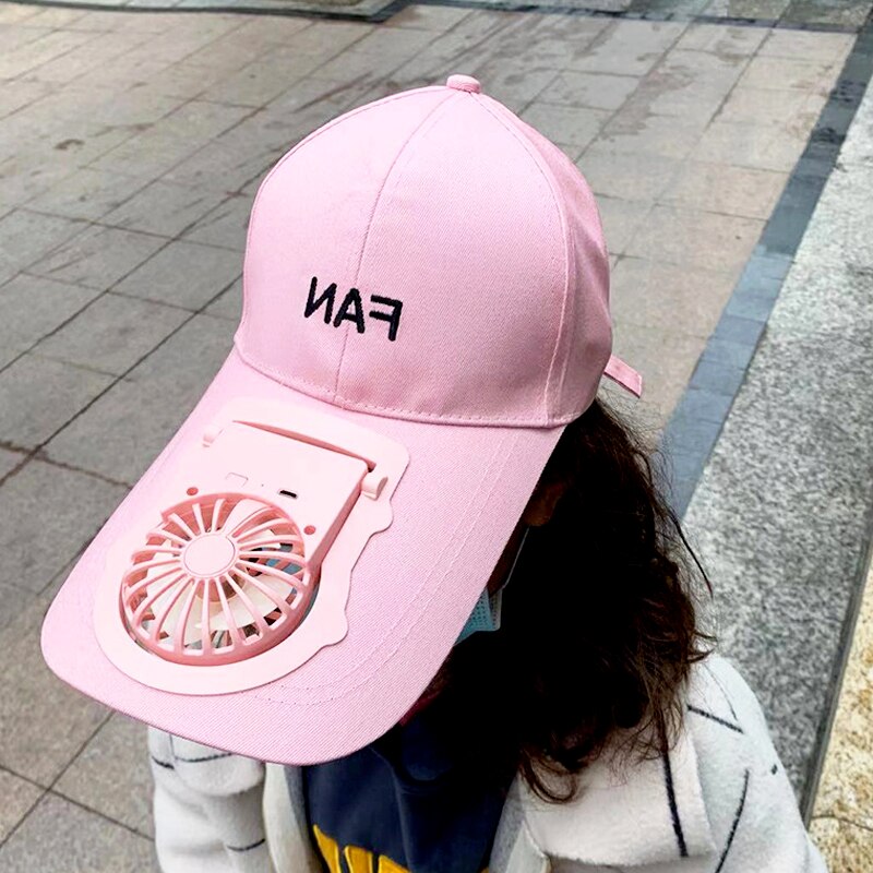 Wentylator ładowany na USB czapka z daszkiem dla obu płci sport czapka golfowa regulowana czapka z wiatraczkiem na zewnątrz kemping piesze wycieczki wędkarstwo chłodzenie czapka sportowa kapelusz