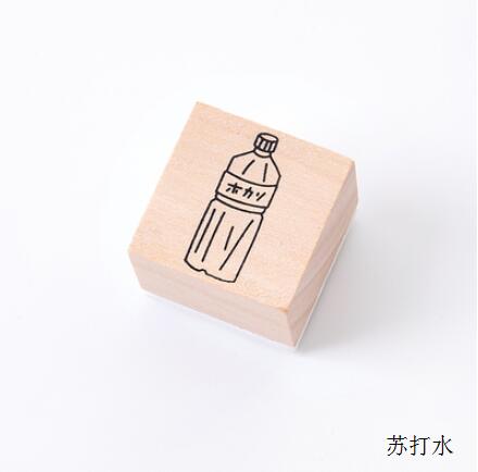 Vintage cute food Coffee plants stamp DIY wooden rubber stamps for scrapbooking stationery scrapbooking standard stamp 3x3cm: J