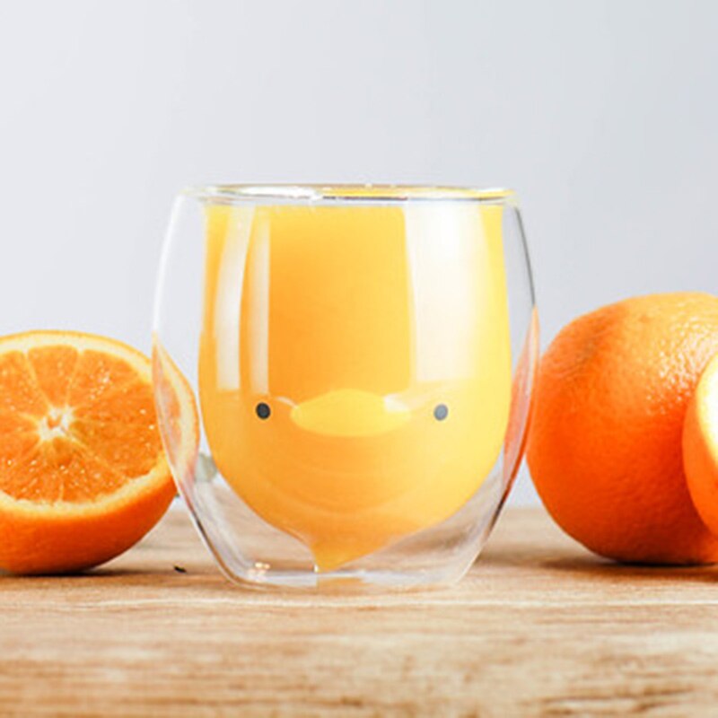 Cat Claw/Paw Cup Double Glass Coffee Mug Cartoon Cute Cat Milk Juice Cup Home Office Cafe Tazas Best for Festival