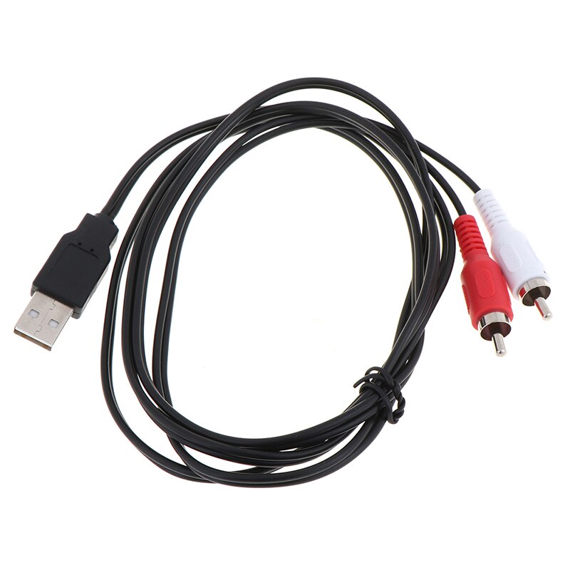 Dual Rca Male Naar Usb Male Een Composiet Adapter Audio Video Data Verlengkabel