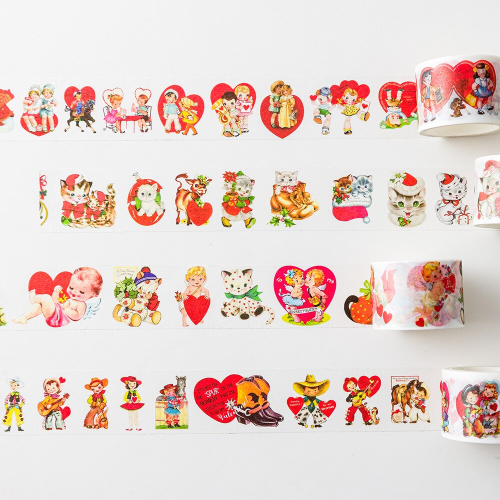 Cintas adhesivas decorativas para decoración, 1 Uds./1 lote, dulce pastel, animales encantadores, papel álbum de recortes DIY, pegatinas 3m