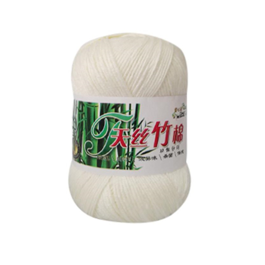 50g Kniting Bamboo Cotton Yarn 1PC Bamboo Fiber Cotton Warm Soft Natural Knitting Crochet Knitwear Wool Yarn 30