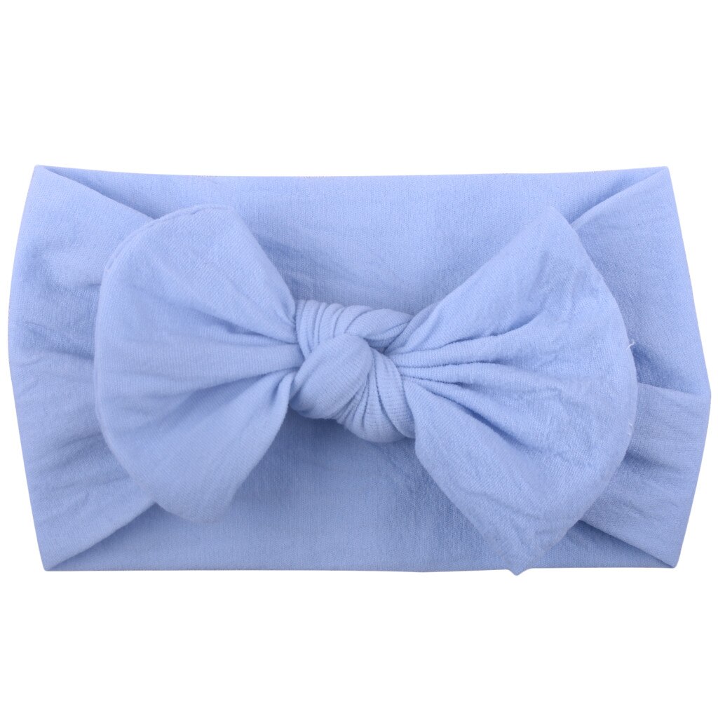 Haar Accessoires Meisjes Baby Peuter Solid Hoofdband Mini Hair Band Bow Hoofddeksels Elastiekjes Scrunchy L102: E