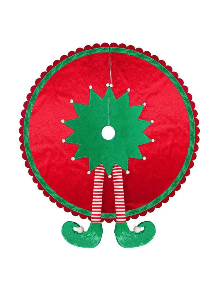 Christmas Decoration Christmas Tree Skirt Christmas Tree Bottom Decoration120cm Elf Foot Tree Stand Mat For Home Decor