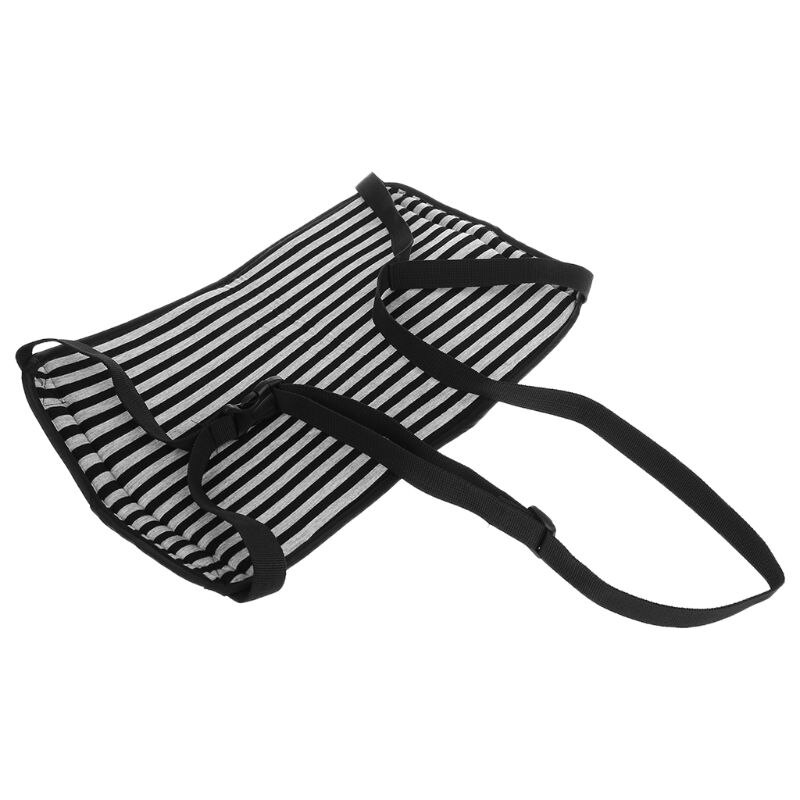 Svarta grå ränder fötter hängmatta bärbar fotstöd inomhus utomhus hushållskontor resor mini relax stativ