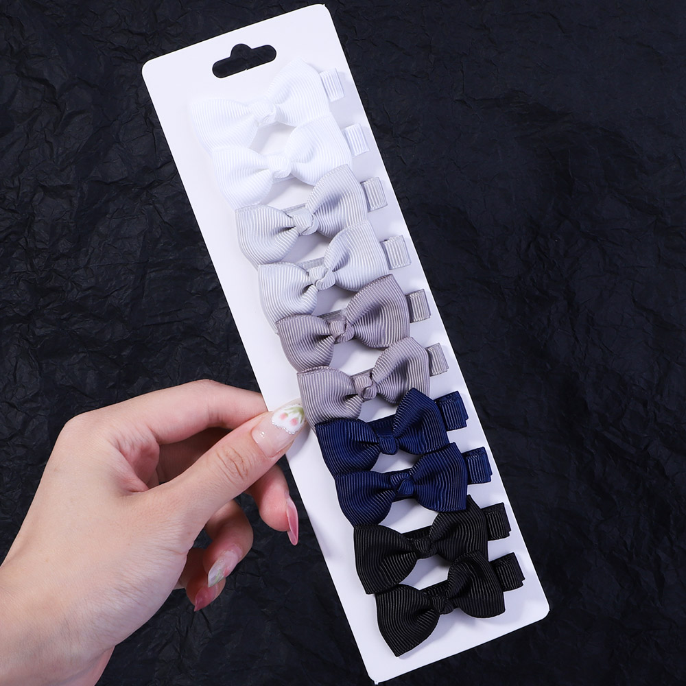 10 unids/set 2 ''lazos coloridos degradados pinzas para el cabello para niñas cinta hecha a mano horquillas con lazo pasadores accesorios para el cabello para niños: Verde