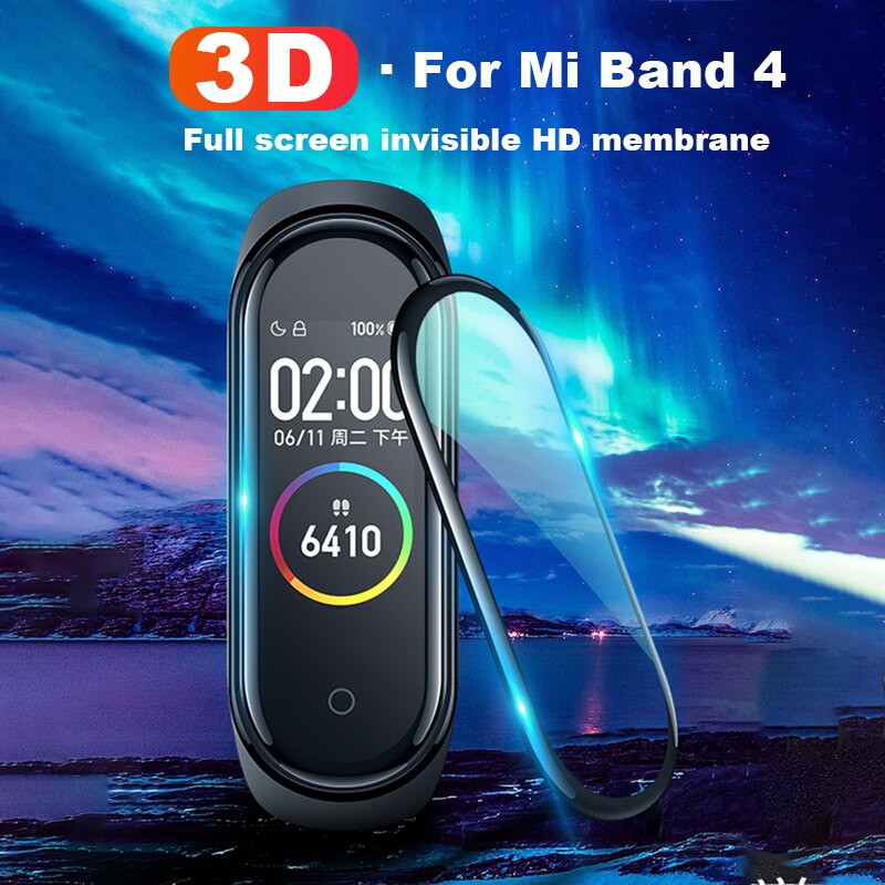 3D Schutz Glas für Xiao mi mi Band 4 Film auf mi Band4 Clever Armbinde 4 Volle Abdeckung Weichen Bildschirm Schutz mi Band4 Glas Film