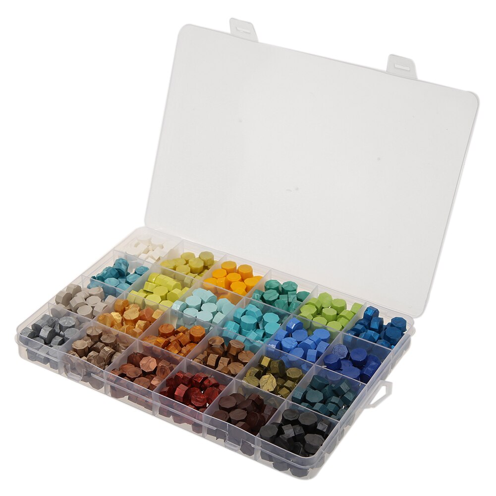 Ensemble de comprimés de cire à sceller, 200/400/700 pièces, avec tampon pour sceller une cuillère, décoration pour Scrapbooking, cachetage d'invitation de mariage: L 700Pcs bead