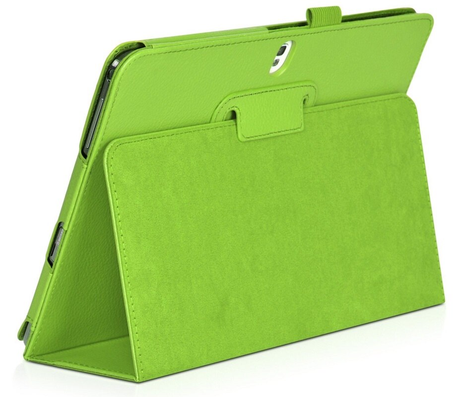 Coque For Samsung Galaxy Tab Pro 10.1 SM-T520 T525 T521 Case Luxury Tablet Cover Fundas Leather Back Cases Capa P600 P605 Shell: Green