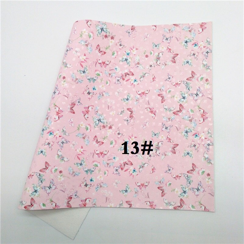 Glitterwishcome 21X29CM A4 Size Vinyl Voor Bogen Gedrukt Vlinder Lederen Fabirc Faux Lederen Lakens Voor Bows, GM3028A: 13