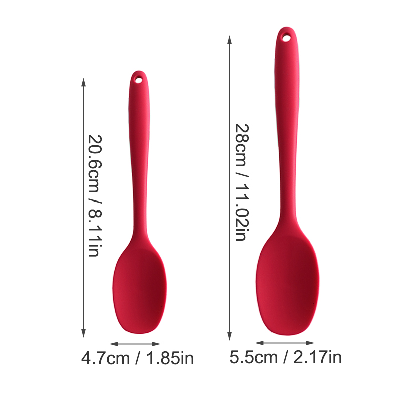 MOSEKO Silicone Spoon Mixing Spoon Cake Pastry Butter Cream Spatula Kitchen Baking Accessories DIY Cake Decorating Tools